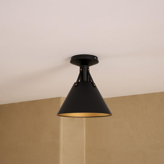 Alora Lighting Archer Flush Mount Steel Shade
