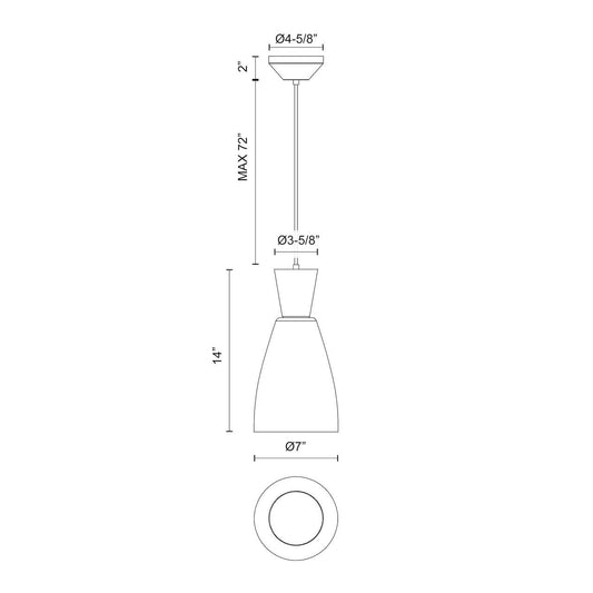 Alora Lighting Arlo Pendant Matte Black