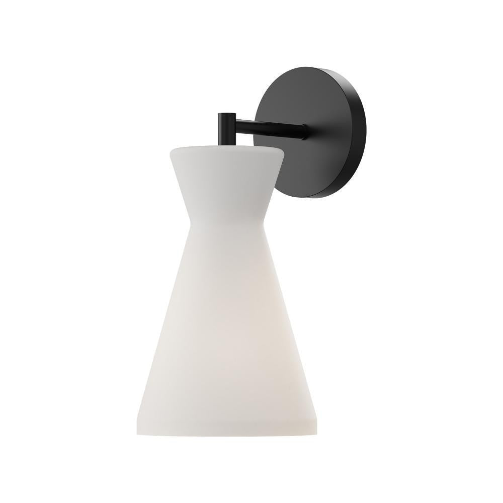 Alora Lighting Betty Wall Vanity, 6-Light, Matte Black, Opal Matte Glass, 13.25"H