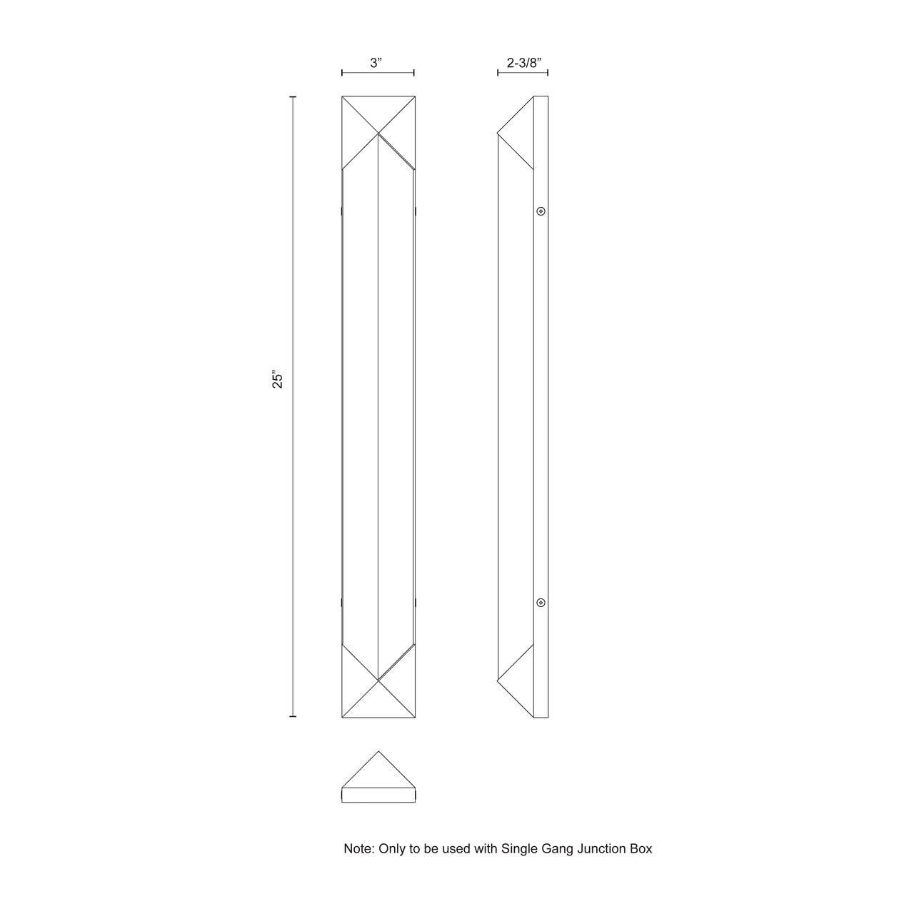 Alora Lighting Caesar Wall/Vanity Light, 1-Light, LED, Urban Bronze, Alabaster, 25"H
