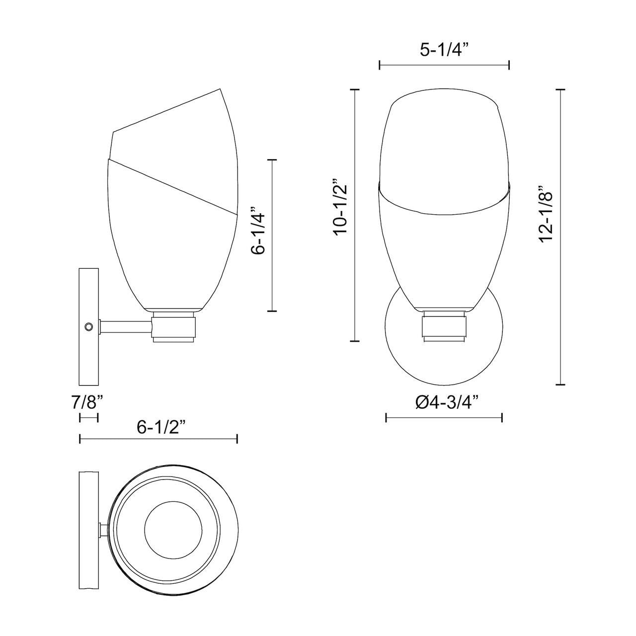 Alora Lighting Capri Bathroom Wall Sconce, 1-Light, Chrome, Clear Glass, 12.13"H