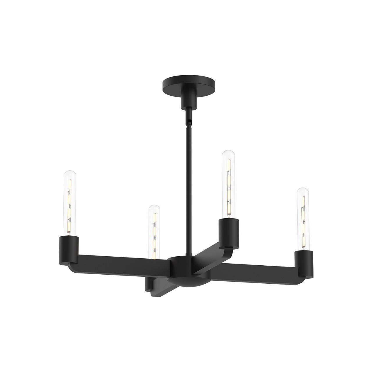 Alora Lighting Claire 4 Light Chandelier Matte Black
