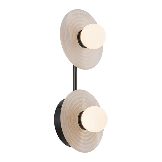 Alora Lighting Dahlia 14-in LED Wall/Vanity Light Vintage Brass
