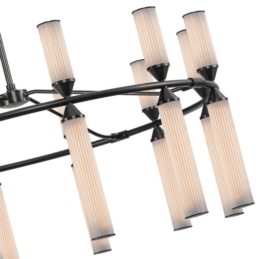 Alora Lighting Edwin LED Chandelier Vintage Brass