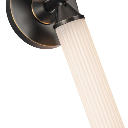 Alora Lighting Edwin 22-in LED Wall/Vanity Light Vintage Brass