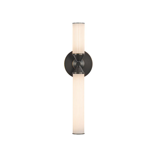 Alora Lighting Edwin Wall/Vanity Light, 4-Light, LED, Urban Bronze, Frosted Ribbed Glass, 17.63"H