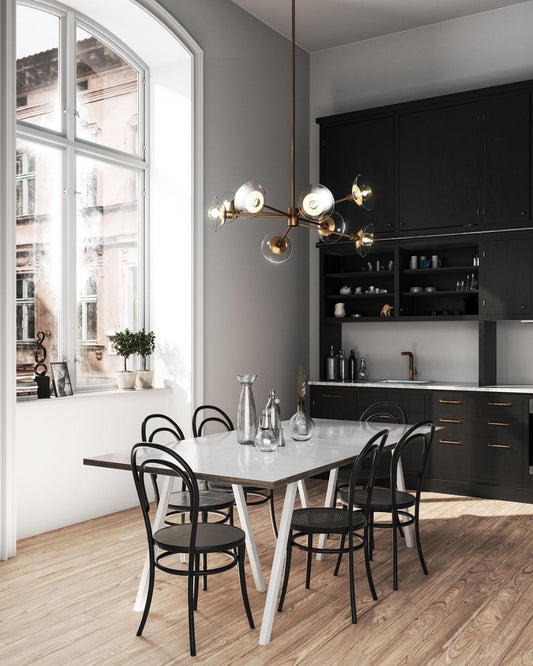 Alora Lighting Francesca 8 Light Chandelier Matte Black