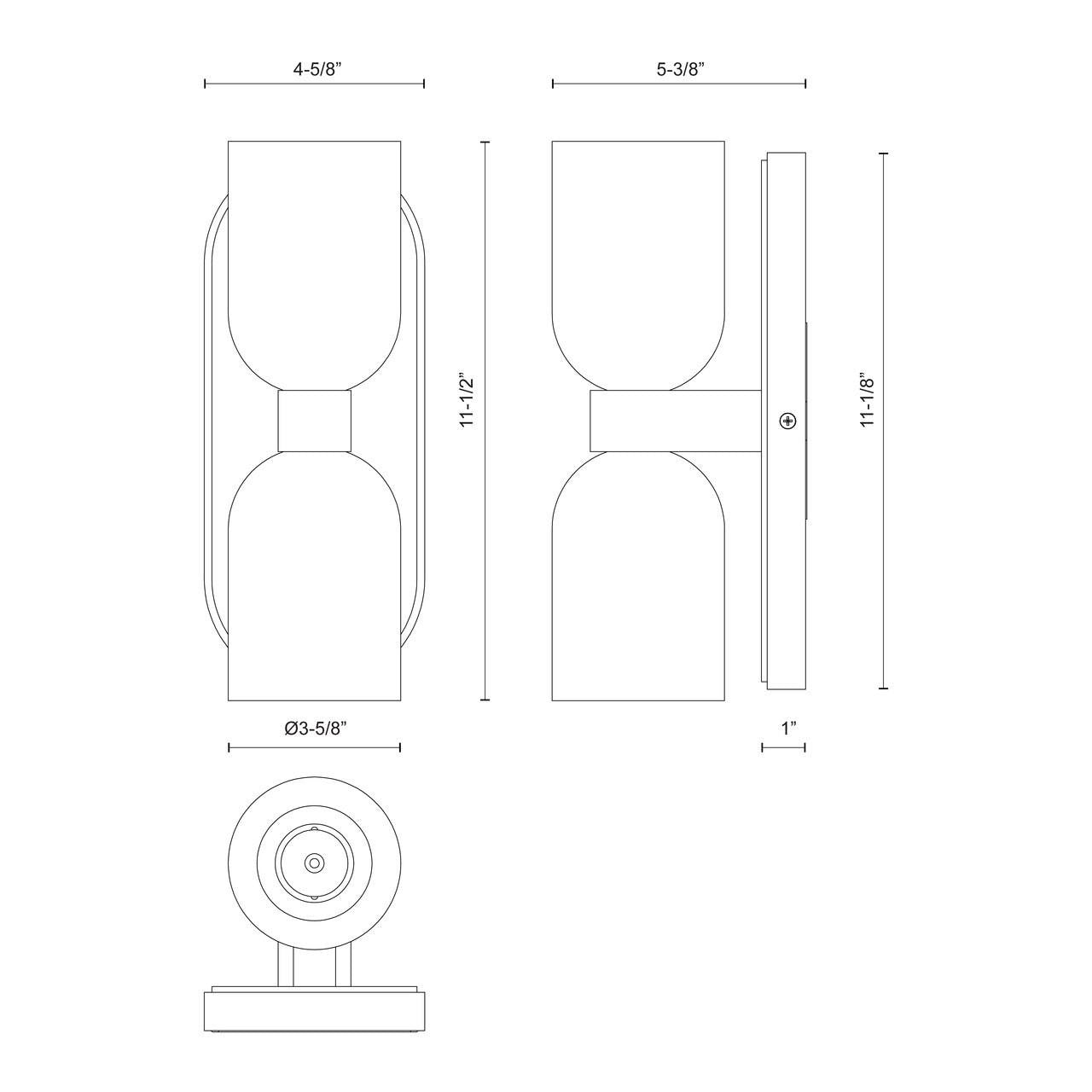 Alora Lighting Lucian Wall/Vanity Light, 1-Light, Polished Nickel, Alabaster, 11.5"H