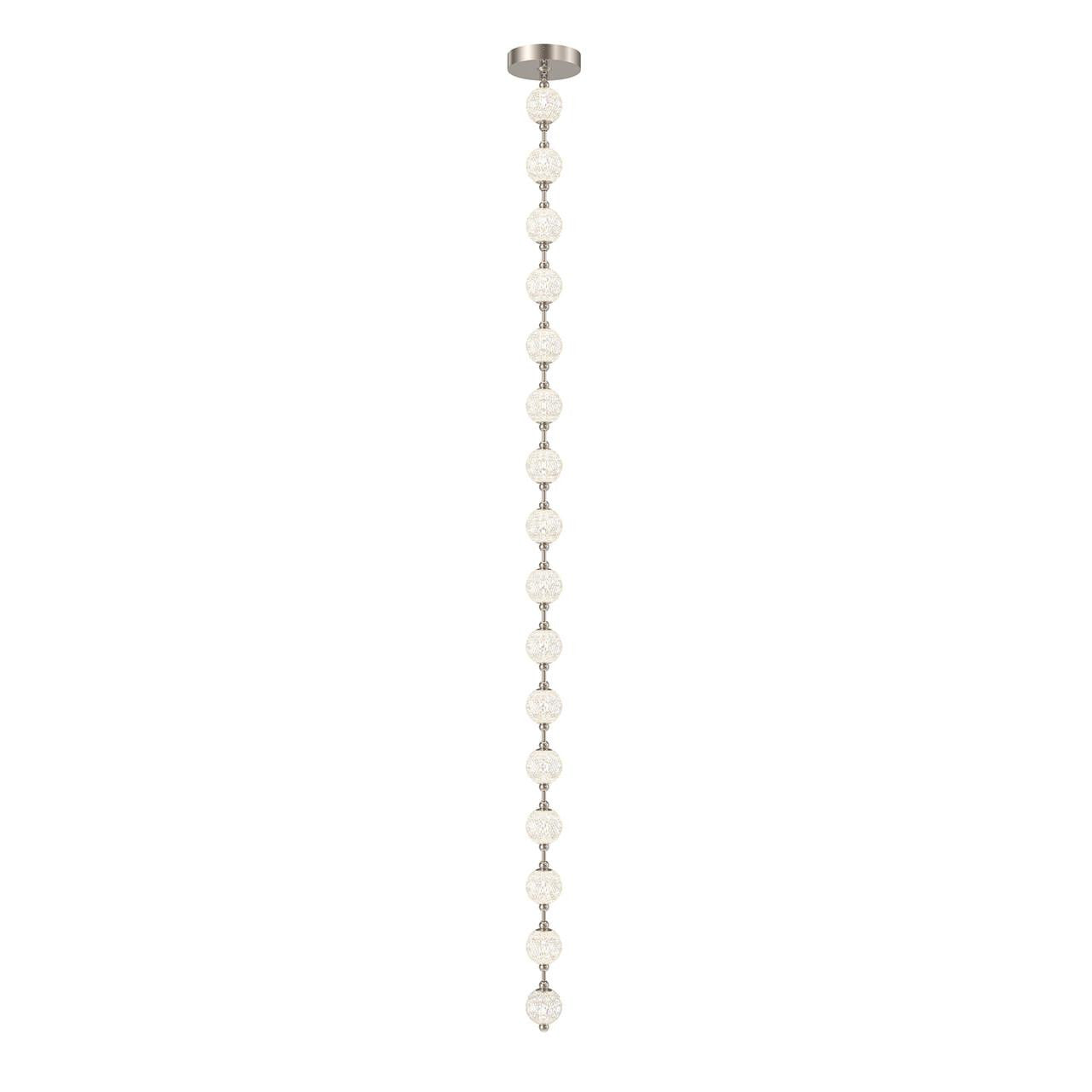Alora Lighting Marni Pendant, 2-Light, LED, Polished Nickel, 114.88"L