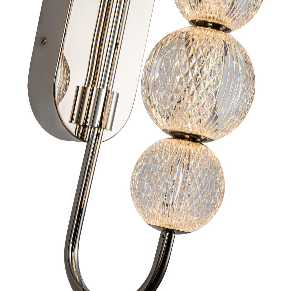 Alora Lighting Marni Wall/Vanity Light, 1-Light, LED, Polished Nickel, 29.38"H
