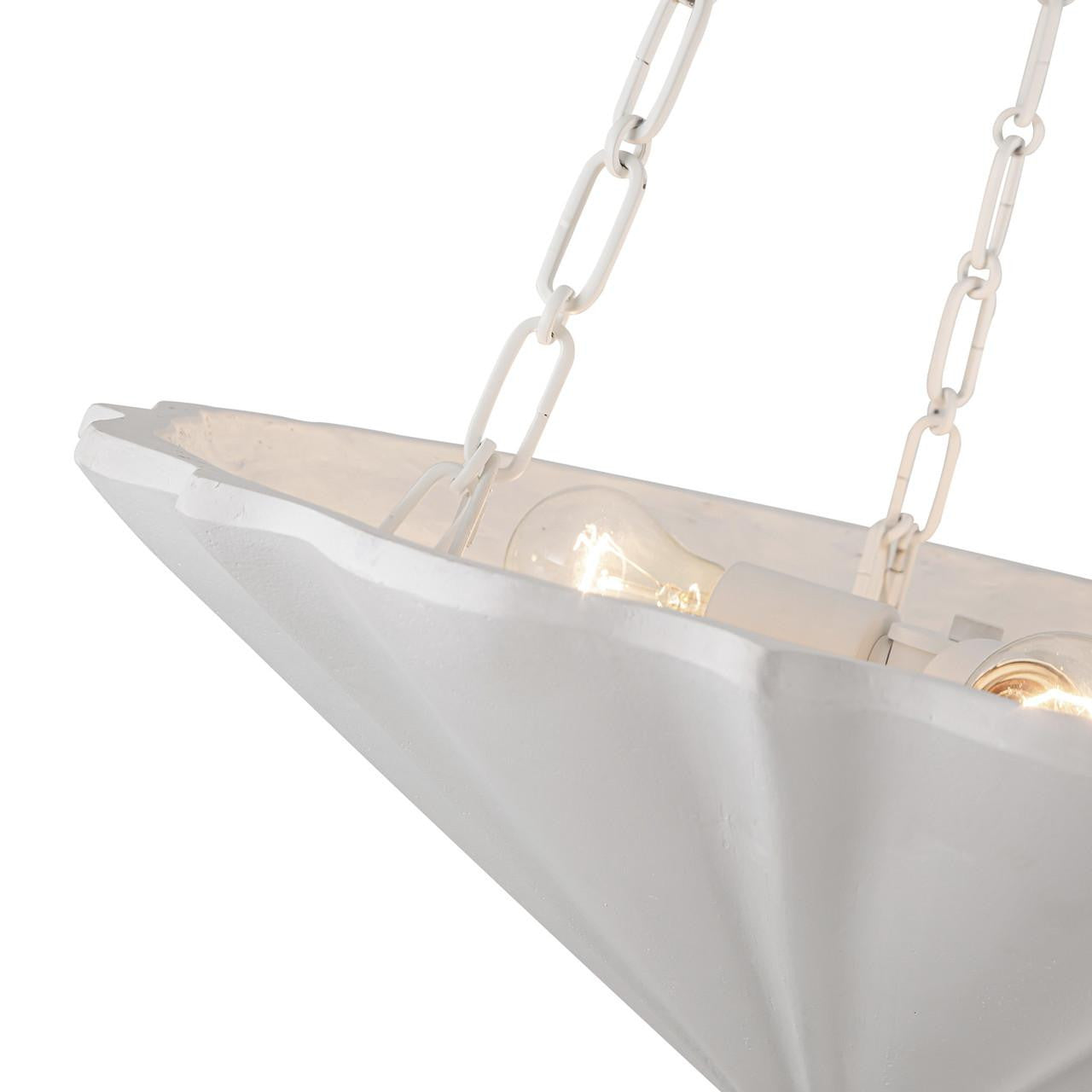 Alora Lighting Martine Chandelier, 3-Light, Antique White, 22.5"D