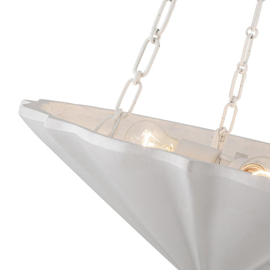 Alora Lighting Martine Chandelier, 3-Light, Antique White, 22.5"D