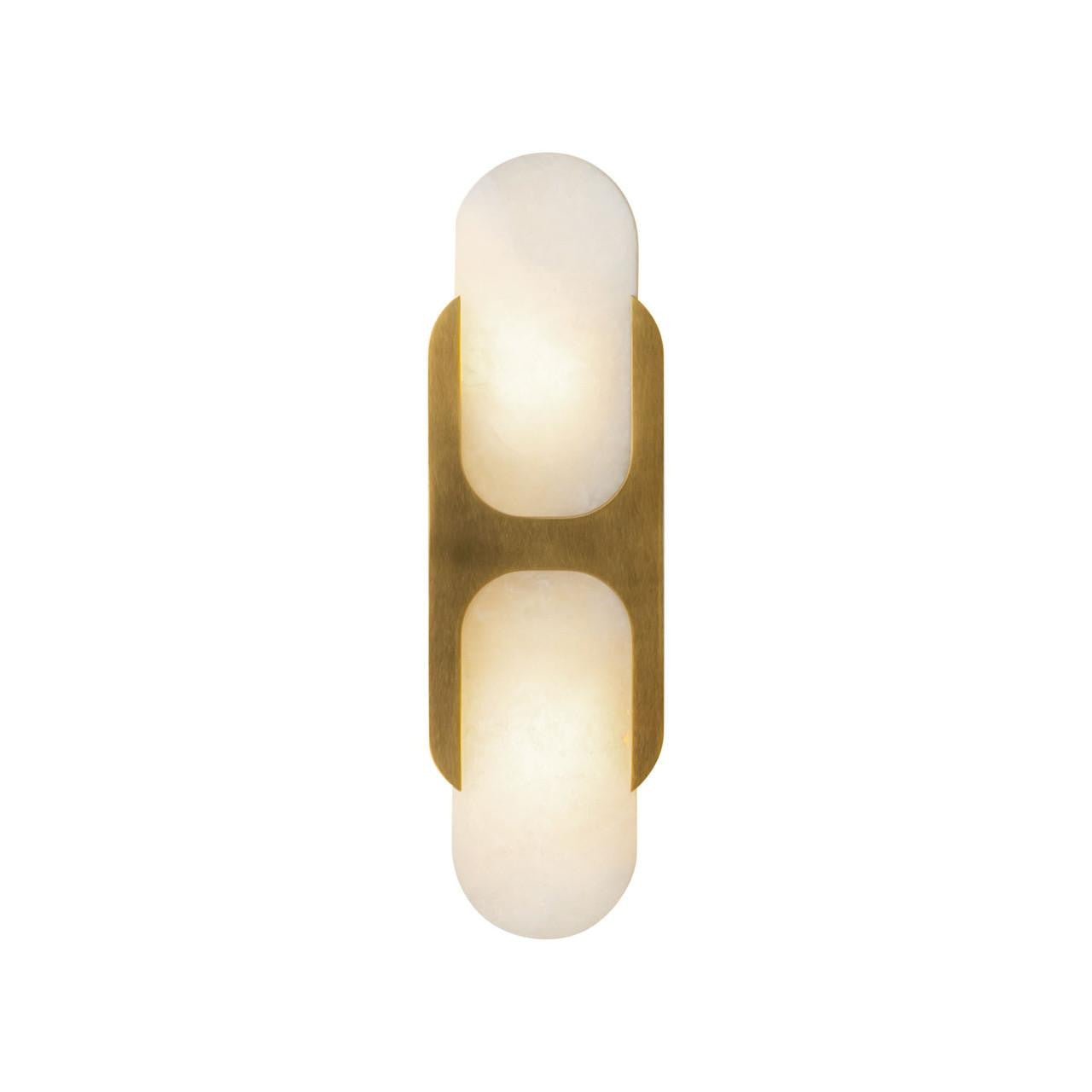 Alora Lighting Odin 14-in Vintage Brass/Alabaster Socket Wall Vanity