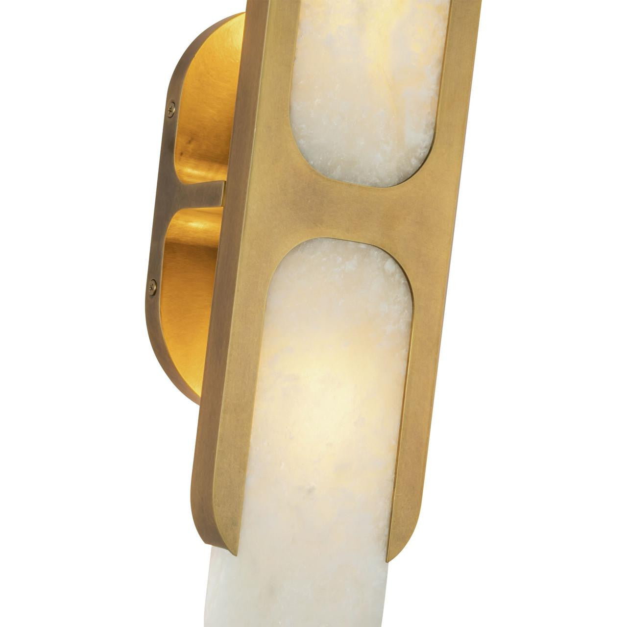 Alora Lighting Odin 17-in Vintage Brass/Alabaster Socket Wall Vanity