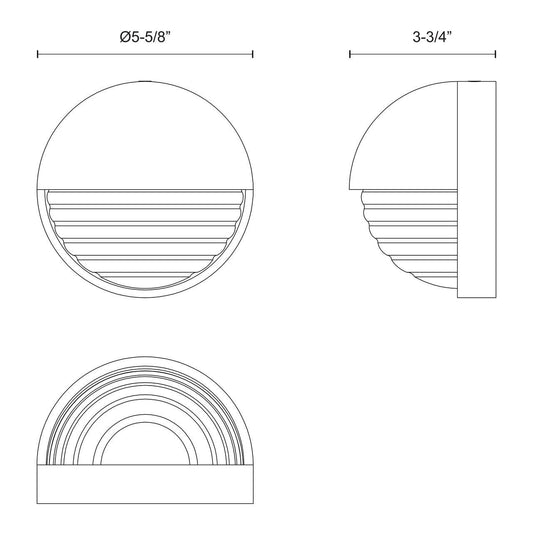 Alora Lighting Palais 6-in LED Wall/Vanity Light Urban Bronze