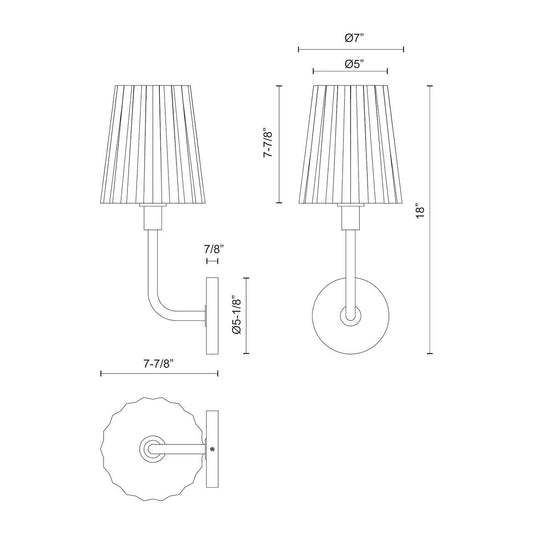 Alora Lighting Plisse Wall/Vanity Light Chrome