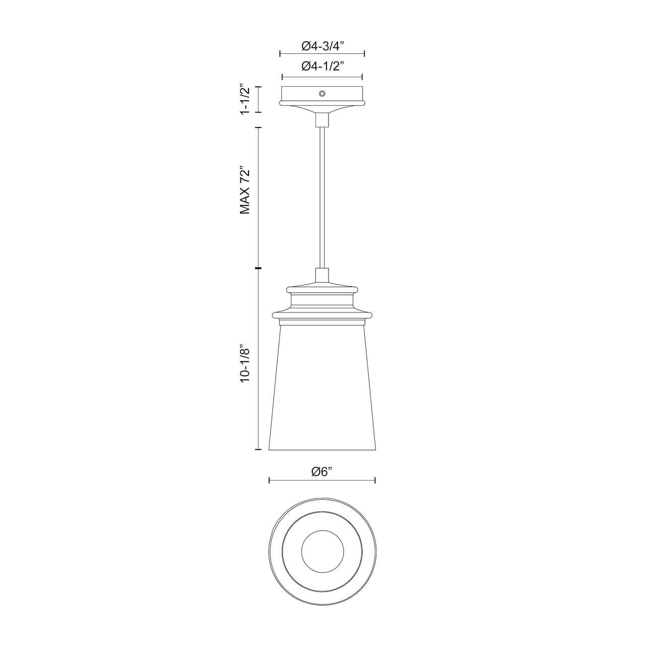Alora Lighting Quincy Pendant, 1-Light, Textured Black, Clear Bubble Glass, 10.13"H