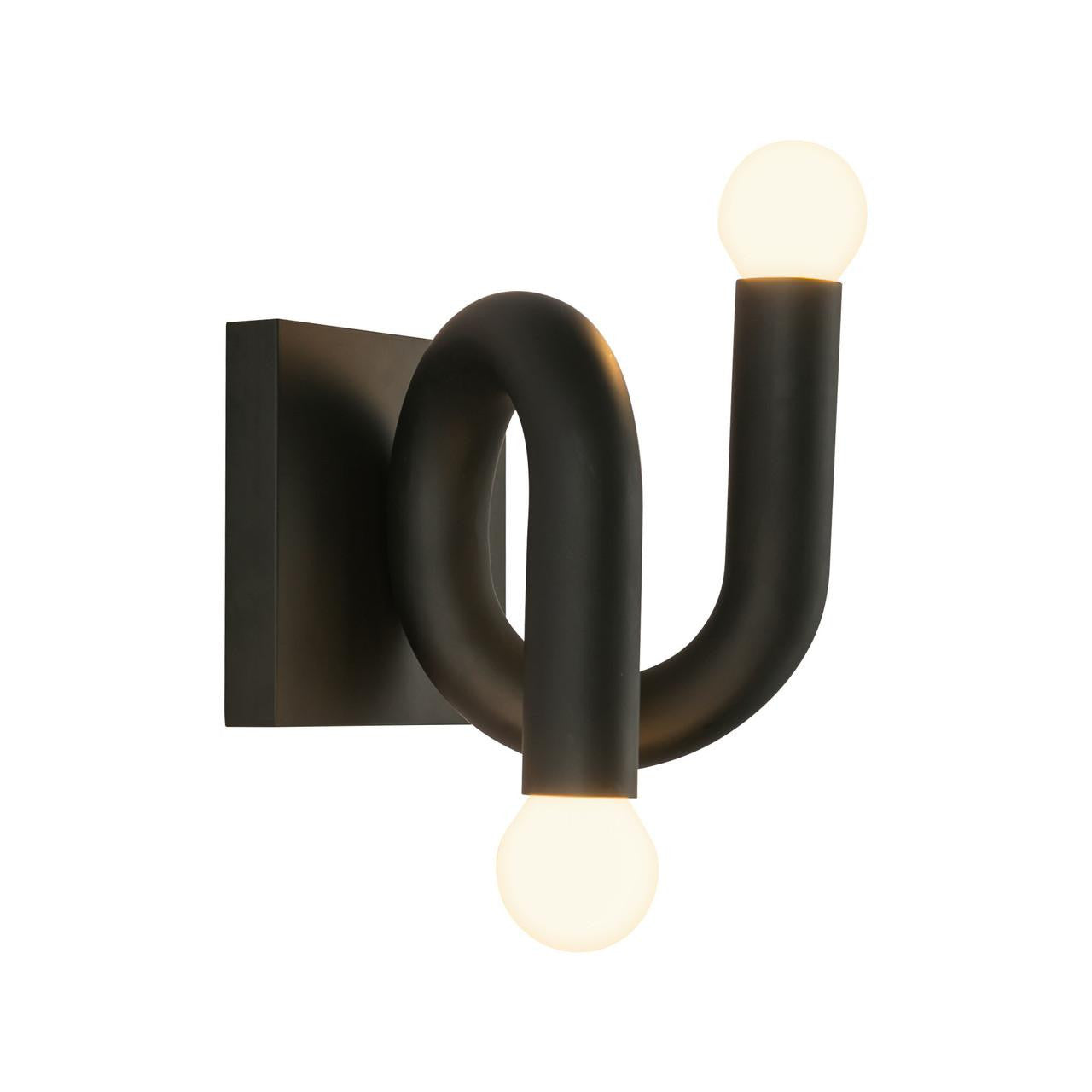 Alora Lighting Sadie 6-in Matte Black Socket Wall Vanity