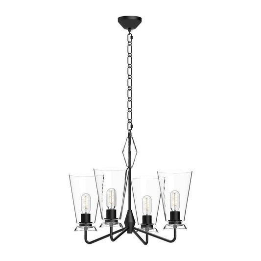 Alora Lighting Salem 4 Light Chandelier Matte Black