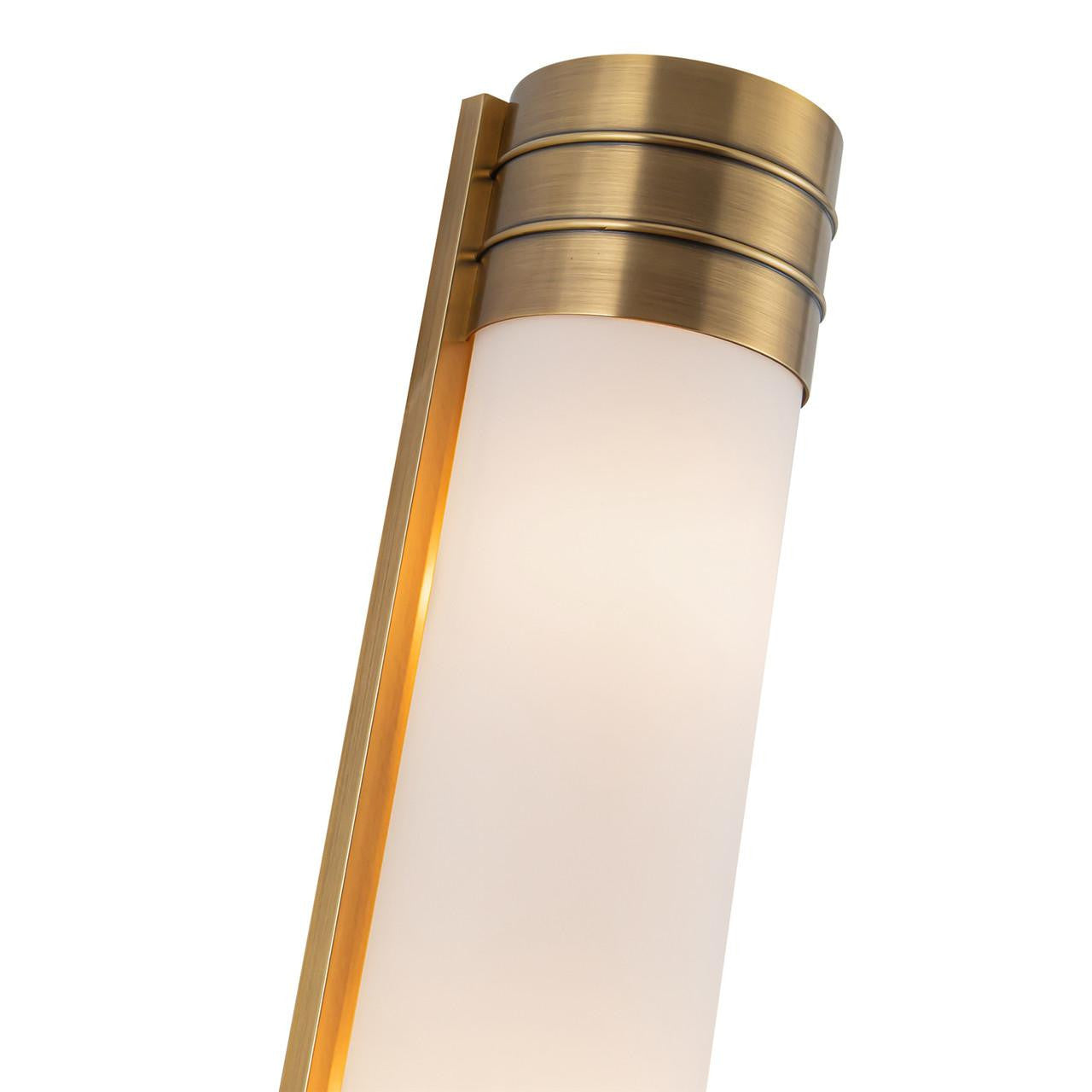 Alora Lighting Willard Wall/Vanity Light, 3-Light, Vintage Brass, Opal Matte Glass, 24.13"H