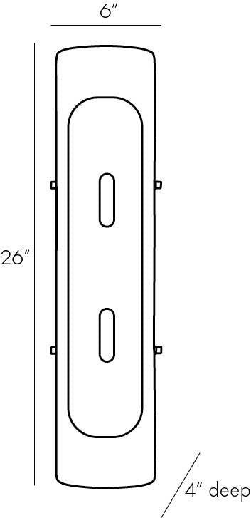 Arteriors Home Bend Wall Sconce, 2-Light, Smoke Glass, Blackened Steel, 26"H (DA49015 3MPM4)