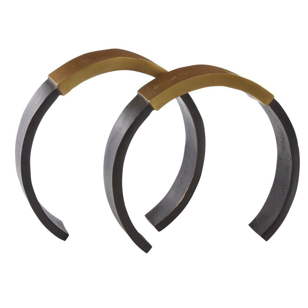 Arteriors Home Calum Sculptures, Set of 2 Antique Brass