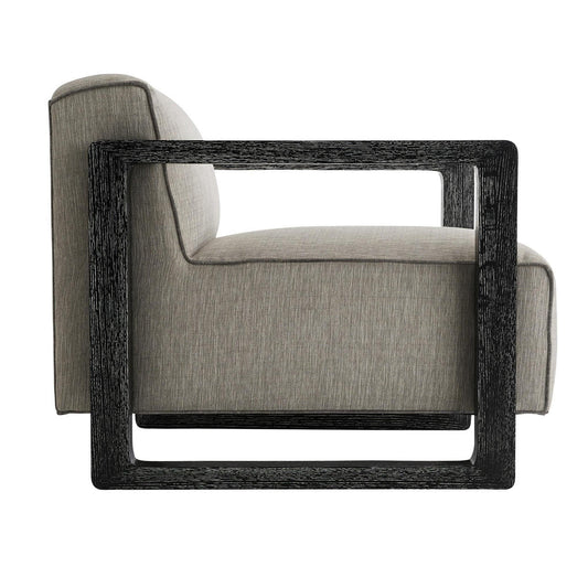 Arteriors Home Duran Chair Fossil Tweed Black Cerused