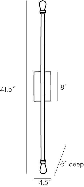 Arteriors Home Hutu Wall Sconce, 2-Light, 2 Bronze, Antique Brass, 41.5"H (DS44011 3MPN5)