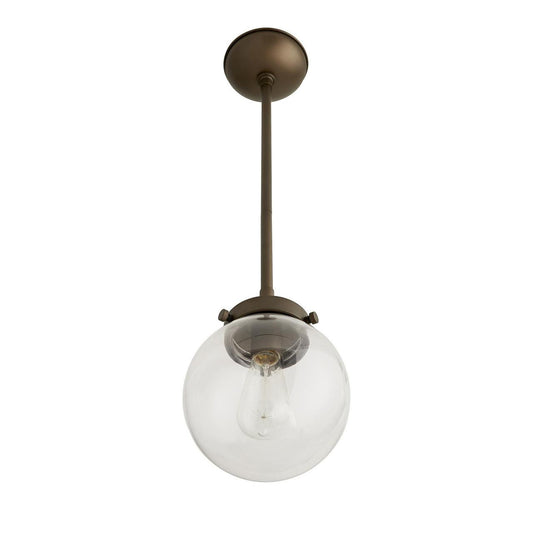 Arteriors Home Reeves Outdoor Pendant, 1-Light, Aged Brass, Clear Glass, 8"W (49211 3FR52)