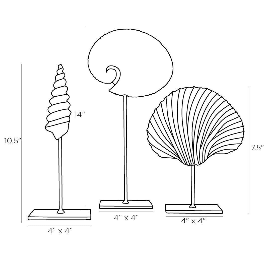 Arteriors Home Shell Sculptures, Set of 3