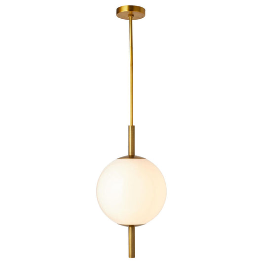 Arteriors Home Tirso Pendant Opal, Antique Brass