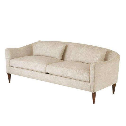 Arteriors Home Vincent Sofa Textured Ivory Dark Walnut