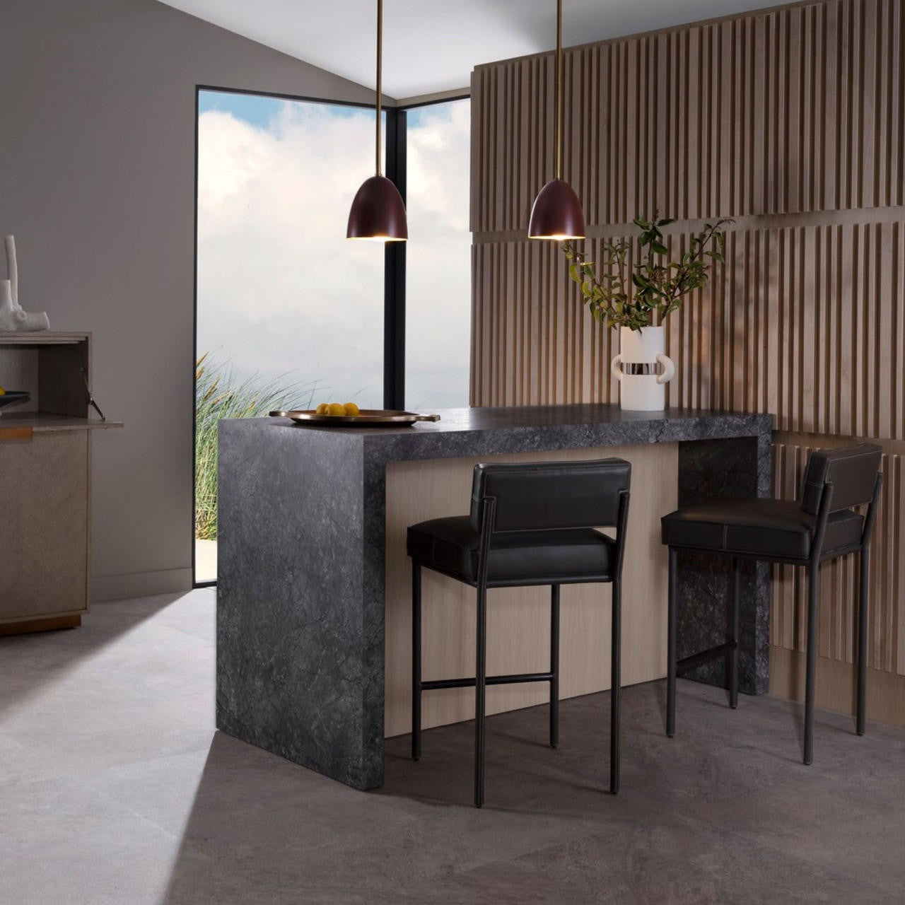 Arteriors Home Wade Flush Mount Oxblood
