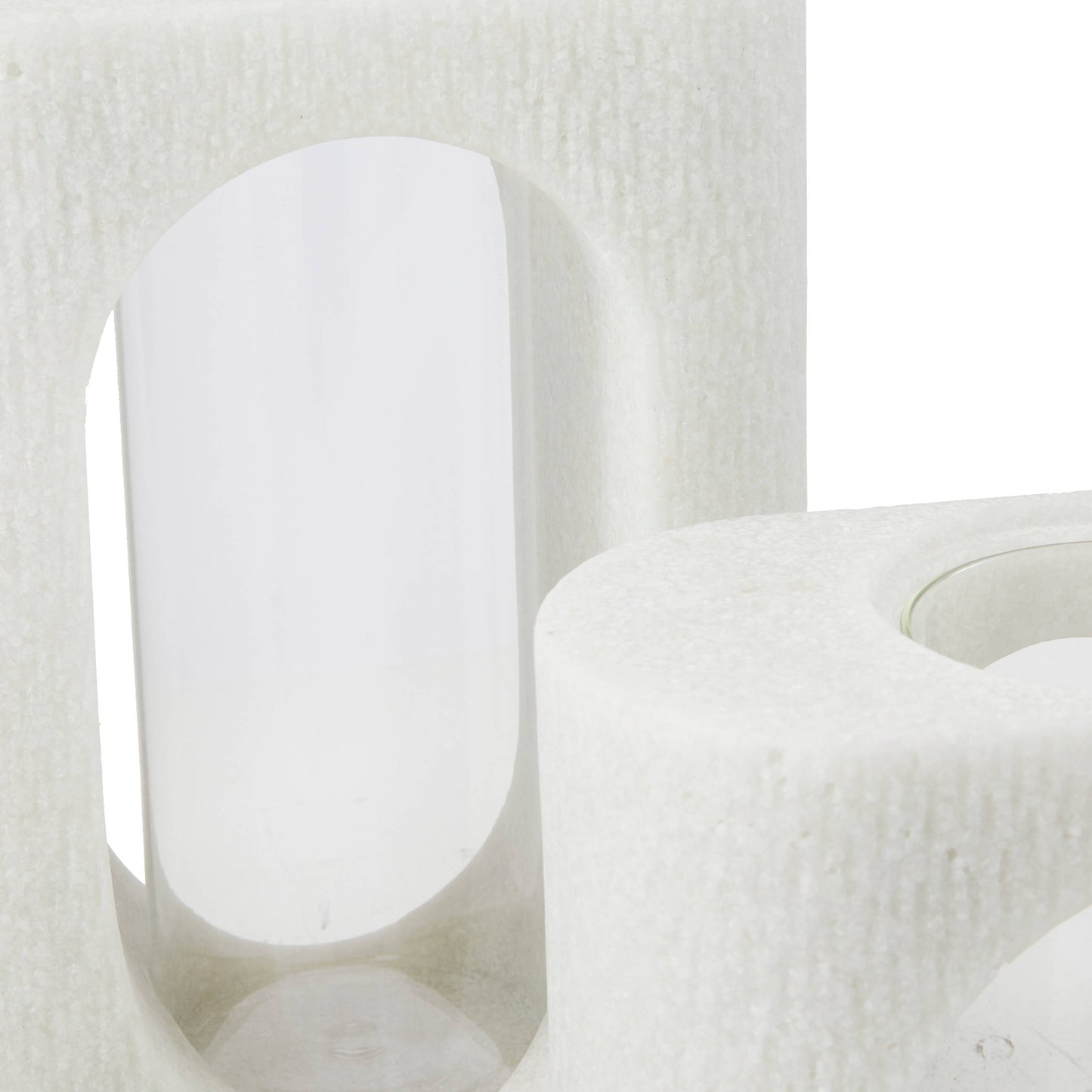 Arteriors Home Emilie Vases, Set of 2 Ivory, Clear