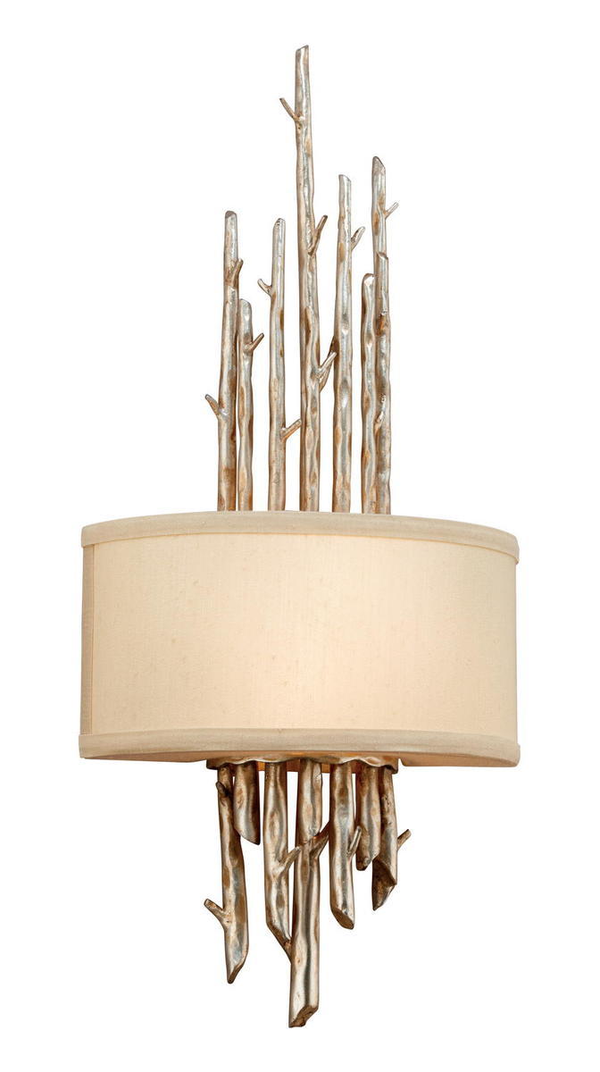 Troy Adirondack Wall Sconce Warm Silver Leaf
