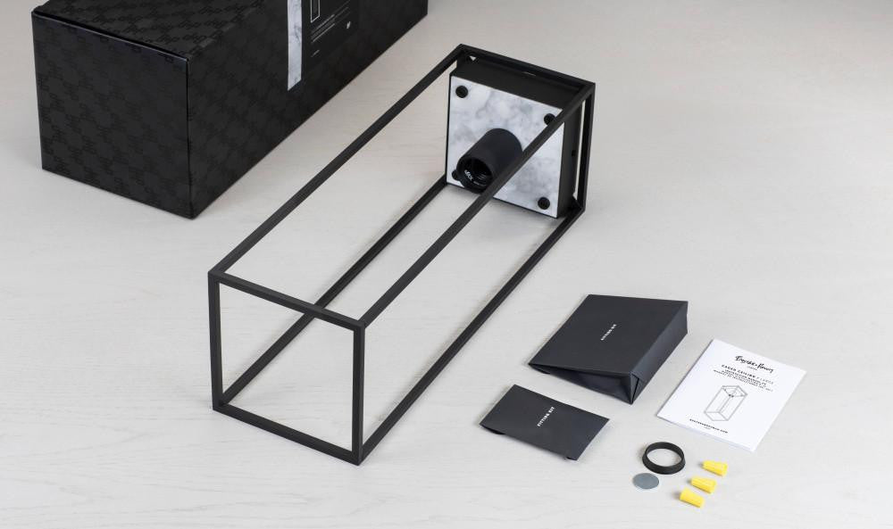 Buster + Punch Caged Ceiling Light, Large, Black Marble