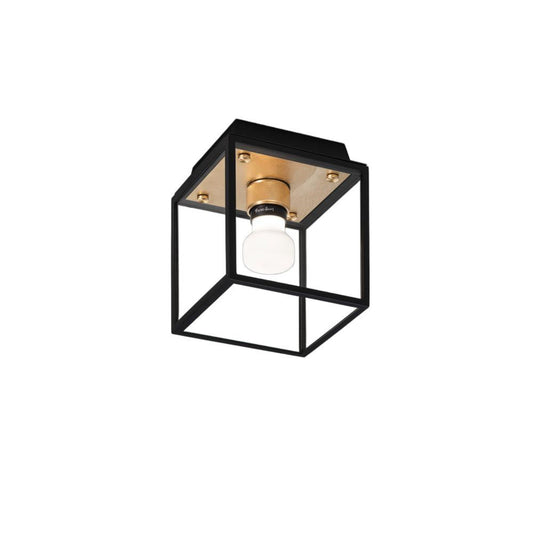Caged Wet Ceiling Light - Brass