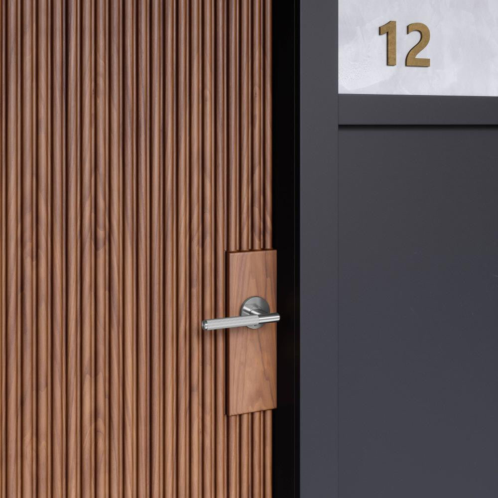 Buster + Punch Door Handle, Privacy, Linear, Steel