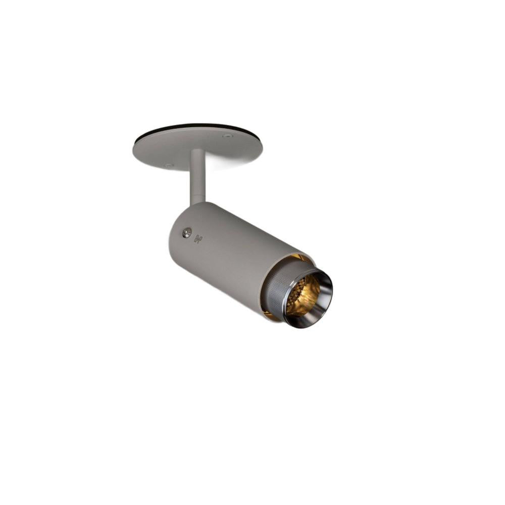 Exhaust Adjustable Spot Light - Stone, Linear Steel detail