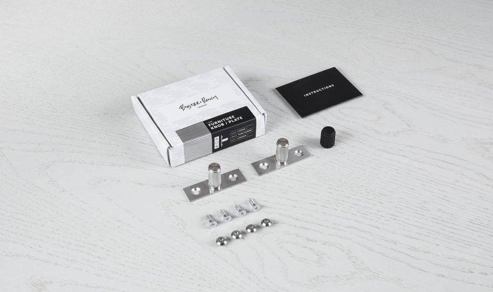 Buster + Punch Furniture Knob, Plate, Linear, Steel