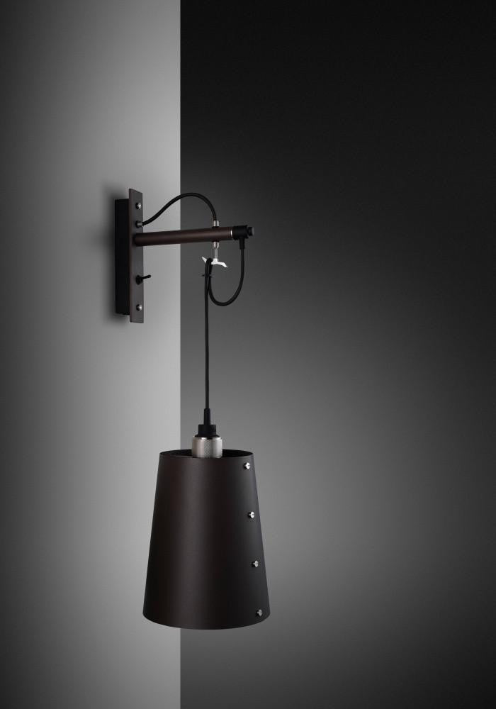 Buster + Punch Hooked Wall Sconce, Large, Graphite, Steel