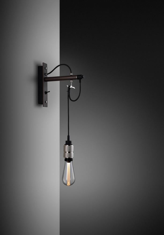 Buster + Punch Hooked Wall Sconce, Nude, Graphite, Steel