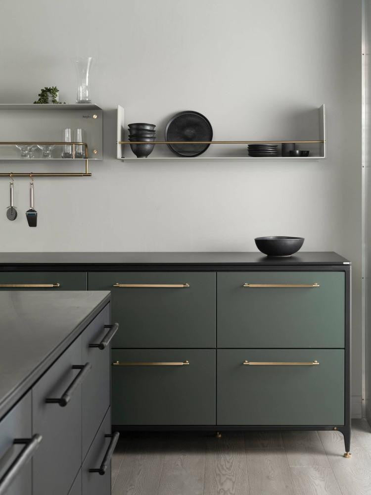 Buster + Punch Kitchen Shelf, Girder, Stone, Gun Metal