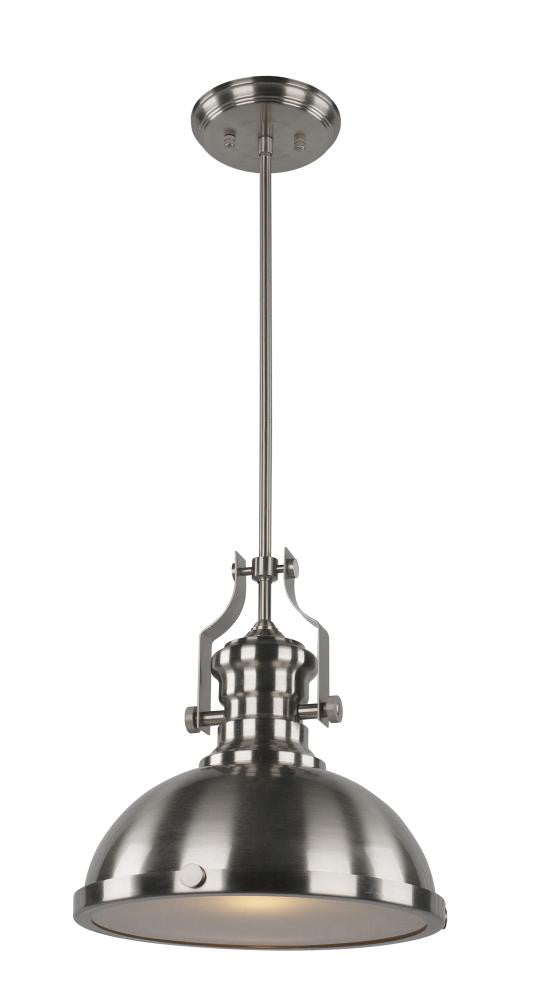 Matteo Lighting Cresswell Bell Pendant Brushed Nickel
