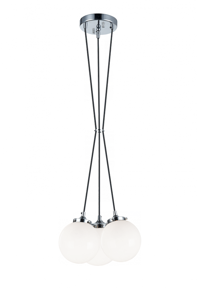 Matteo Lighting The Bougie Cluster 3-Light Pendant Chrome
