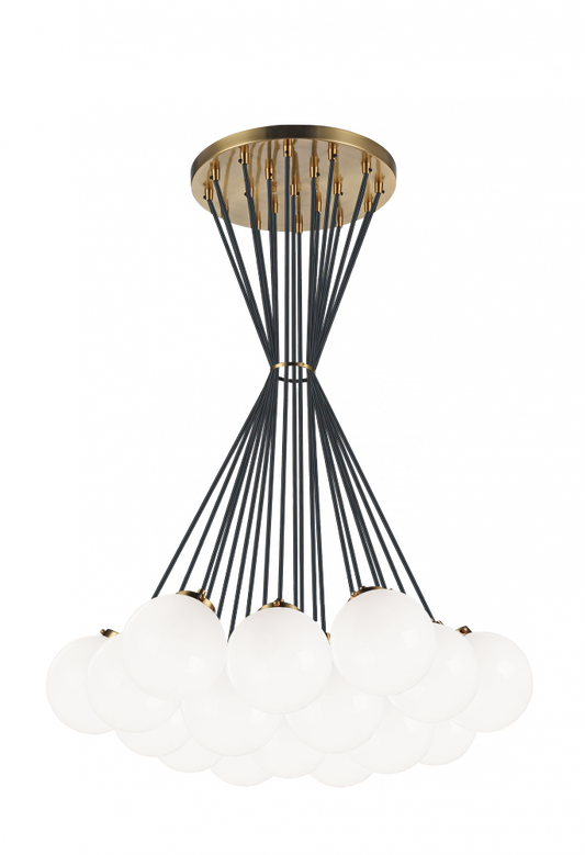 Matteo Lighting The Bougie 19-Light Chandelier Brass, Aged Brass