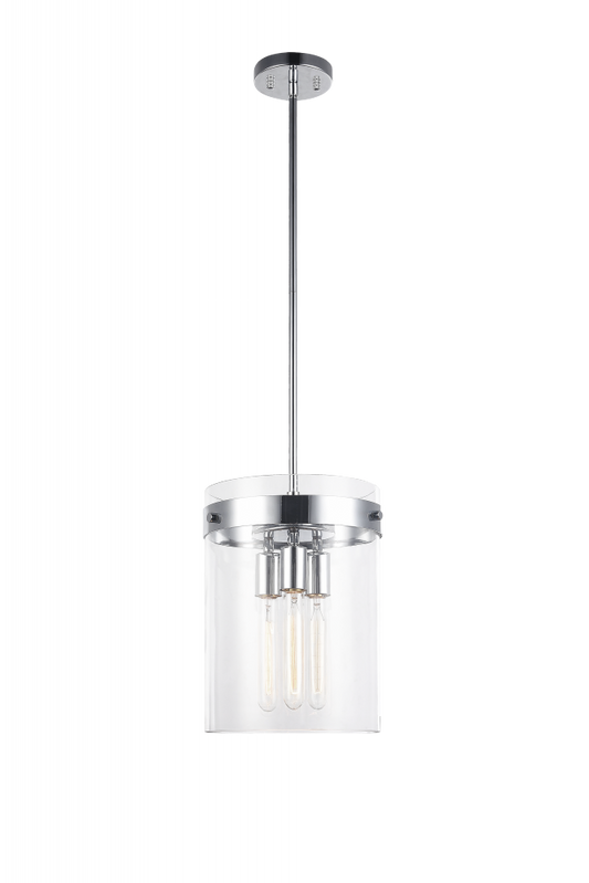Matteo Lighting Zale 3-Light Pendant Chrome