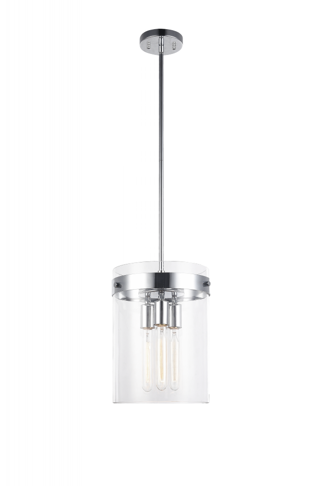 Matteo Lighting Zale 3-Light Pendant Chrome