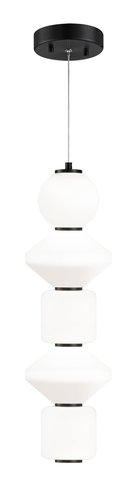 Matteo Lighting Dango Pendant in Oxidized Black, 6 3/8" Dia. (C82416OB)