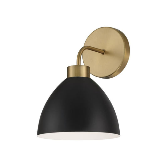 Capital Ross Wall Sconce Aged Brass and White